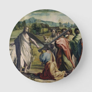 Reloj Redondo Mediano La carga de Cristo a San Pedro (dibujo animado