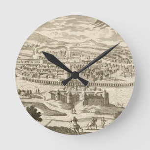 Reloj Redondo Mediano La ciudad de México, 1723 (grabado)