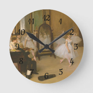 Reloj Redondo Mediano La clase de baile (1870) Edgar Degas