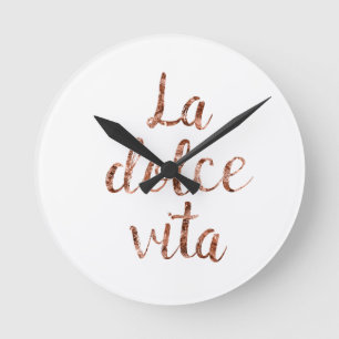 Reloj Redondo Mediano La color de rosa Dolce Vita del oro