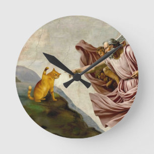 Reloj Redondo Mediano La Creación de Purrfección