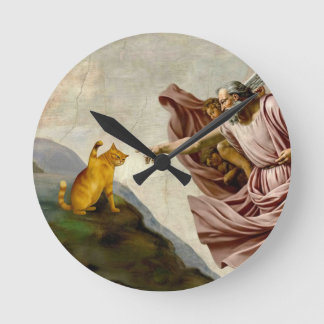 Reloj Redondo Mediano La Creación de Purrfección