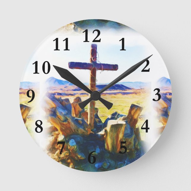 Reloj Redondo Mediano La cruz de Salvation-Saved_ (Anverso)