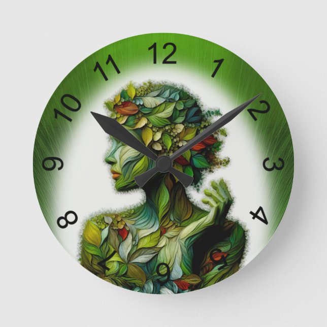 Reloj Redondo Mediano La Dama Verde (Anverso)