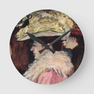 Reloj Redondo Mediano La danza del colorete: detalle de un elegan