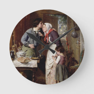Reloj Redondo Mediano La dedicación de un hijo, 1868 (aceite en lona)