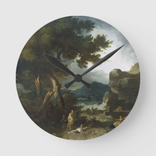 Reloj Redondo Mediano La destrucción de los niños de Niobe, 1760 (aceite