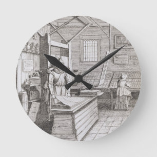Reloj Redondo Mediano La encuadernación de Laurens Janszoon Koster, b