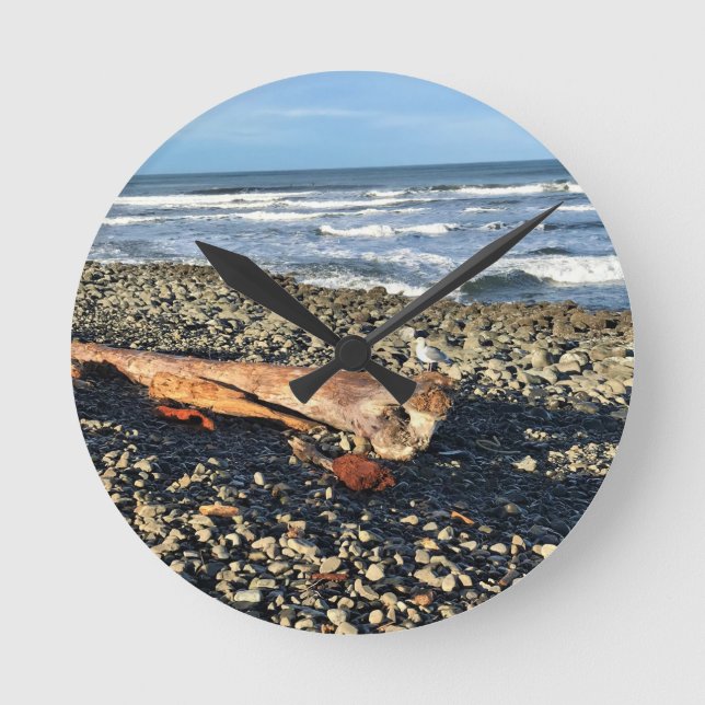 Reloj Redondo Mediano La ensenada en la costa, Oregón (Anverso)