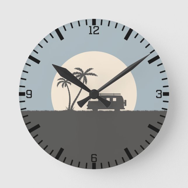 Reloj Redondo Mediano La escapada costera (Anverso)