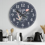 Reloj Redondo Mediano La Esperanza Ancla El Alma Floral Religioso<br><div class="desc">Esperanza Ancla El Reloj Religioso De La Flora Del Alma</div>