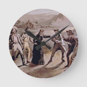 Reloj Redondo Mediano La "fe de la mujer" (litho del color)