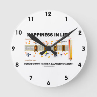 Reloj Redondo Mediano La felicidad en vida depende del equilibrio