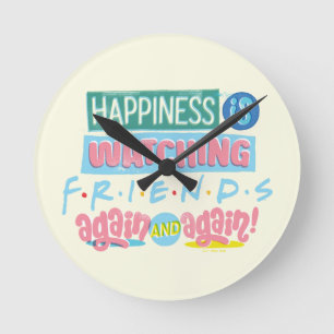 Reloj Redondo Mediano La felicidad es ver FRIENDS™ de nuevo y de nuevo