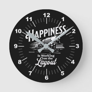 Reloj Redondo Mediano La felicidad está trabajando en la disposición, el
