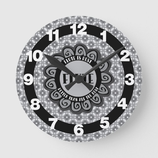 Reloj Redondo Mediano La flauta es lo mejor (Anverso)