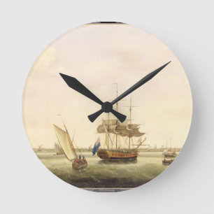 Reloj Redondo Mediano La fragata "sorpresa" en el ancla de gran Yarmout
