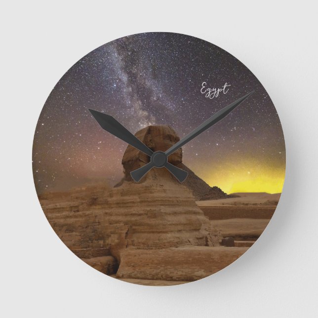 Reloj Redondo Mediano La Gran Esfinge De Giza (Anverso)