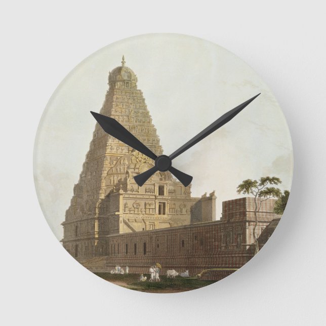 Reloj Redondo Mediano La Gran Pagoda, Tanjore, plato XXIV de 'Orient (Anverso)