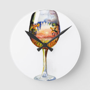 Reloj Redondo Mediano La historia del vino