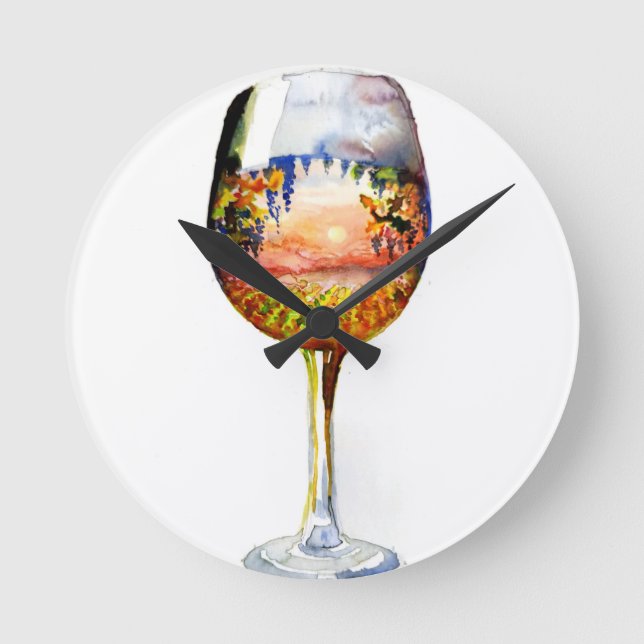 Reloj Redondo Mediano La historia del vino (Anverso)