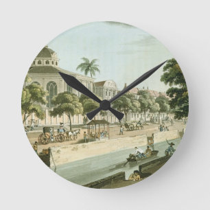 Reloj Redondo Mediano La iglesia Calvinistic en Batavia, platea 9 de 'A