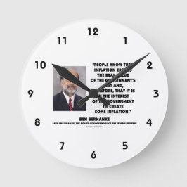 Reloj Redondo Mediano La inflación de Ben Bernanke eclipsa la deuda públ