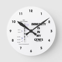 Reloj Redondo Mediano La Inmunidad Está En Mis Genes (Cromosoma Inmunoló