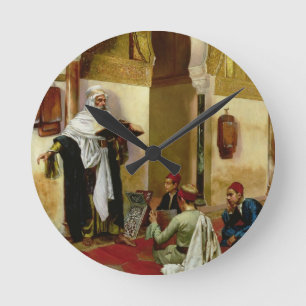 Reloj Redondo Mediano La lección (aceite sobre lienzo)