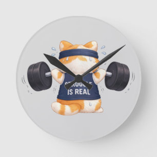 Reloj Redondo Mediano La lucha es real