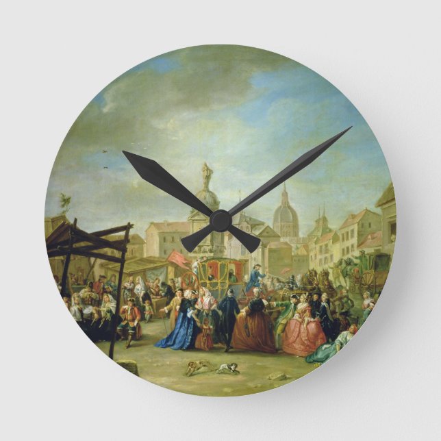 Reloj Redondo Mediano La Madrid justa en la plaza de la Cebeda (aceite (Anverso)