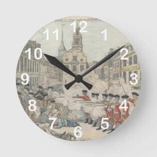 Reloj Redondo Mediano La masacre sangrienta - Paul Revere (1770)