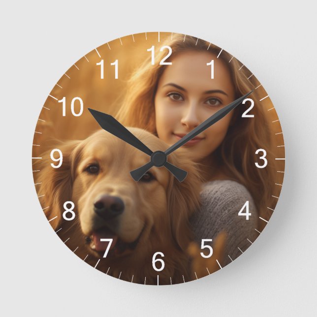 Reloj Redondo Mediano La mejor madre del perro del mundo (Anverso)