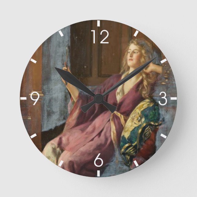 Reloj Redondo Mediano La Minx (por John Collier) (Anverso)