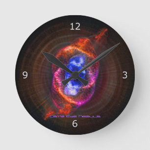 Reloj Redondo Mediano La nebulosa del ojo de gatos