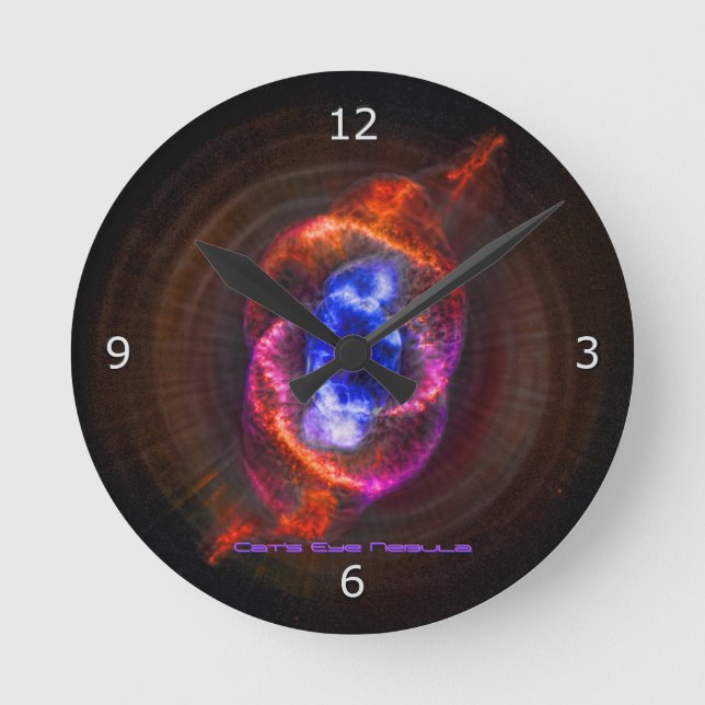 Reloj Redondo Mediano La nebulosa del ojo de gatos (Anverso)
