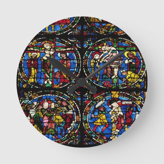 Reloj Redondo Mediano La pasión, ventana de lanceta en la fachada del (Anverso)