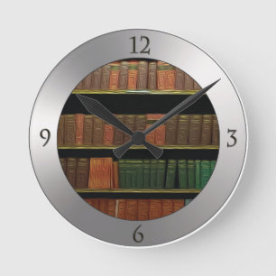 Reloj Redondo Mediano La plata del aficionado a los libros