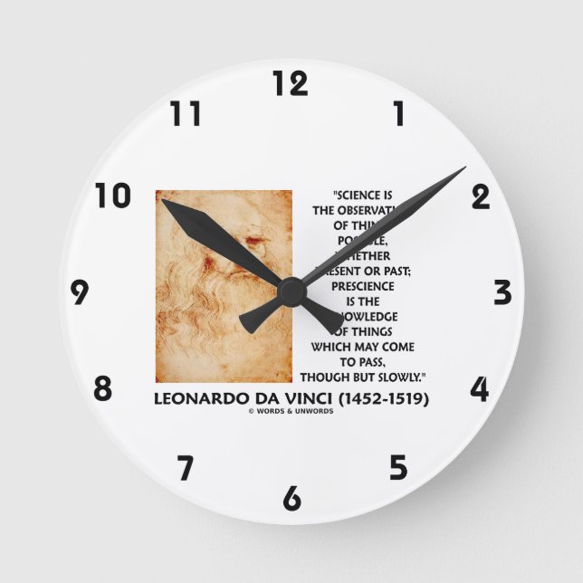 Reloj Redondo Mediano La presciencia posible de las cosas de la (Anverso)