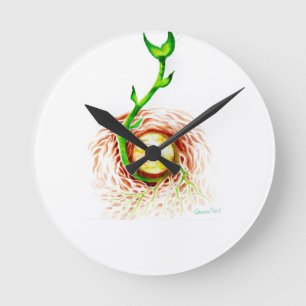 Reloj Redondo Mediano La semilla del lienzo de poster de vida imprimió e