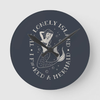 Reloj Redondo Mediano La sirena sola de la isla