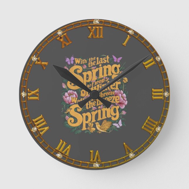 Reloj Redondo Mediano La sonrisa de la primavera (Anverso)