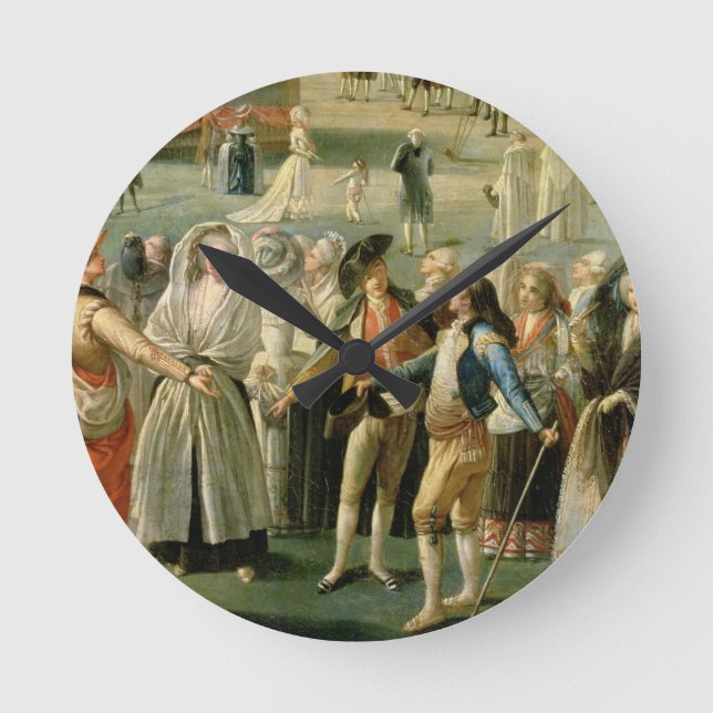 Reloj Redondo Mediano La subida de un globo de aire caliente en Madrid, (Anverso)