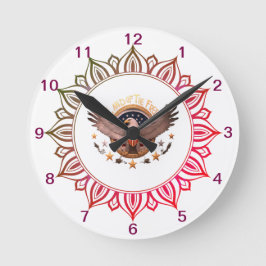 Reloj Redondo Mediano La tierra de los libres