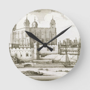 Reloj Redondo Mediano La torre de Londres, 1647 (grabado)