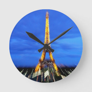 Reloj Redondo Mediano La torre Eiffel París Francia