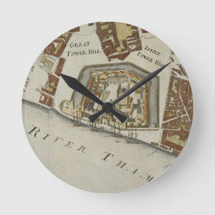 Reloj Redondo Mediano La torre y el St. Catherine, detalle de la torre