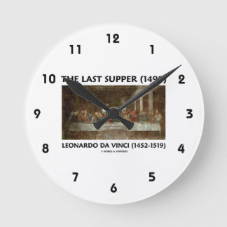 Reloj Redondo Mediano La última cena (1498) de Leonardo da Vinci