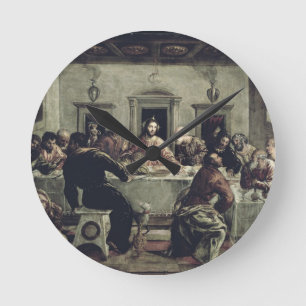 Reloj Redondo Mediano La última cena (aceite en lona) 2