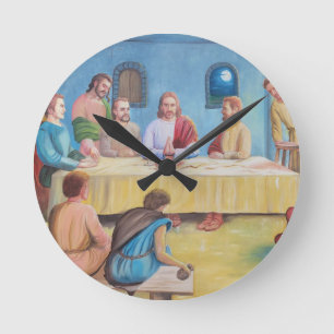 Reloj Redondo Mediano La Última Cena: Jesús y los Discípulos